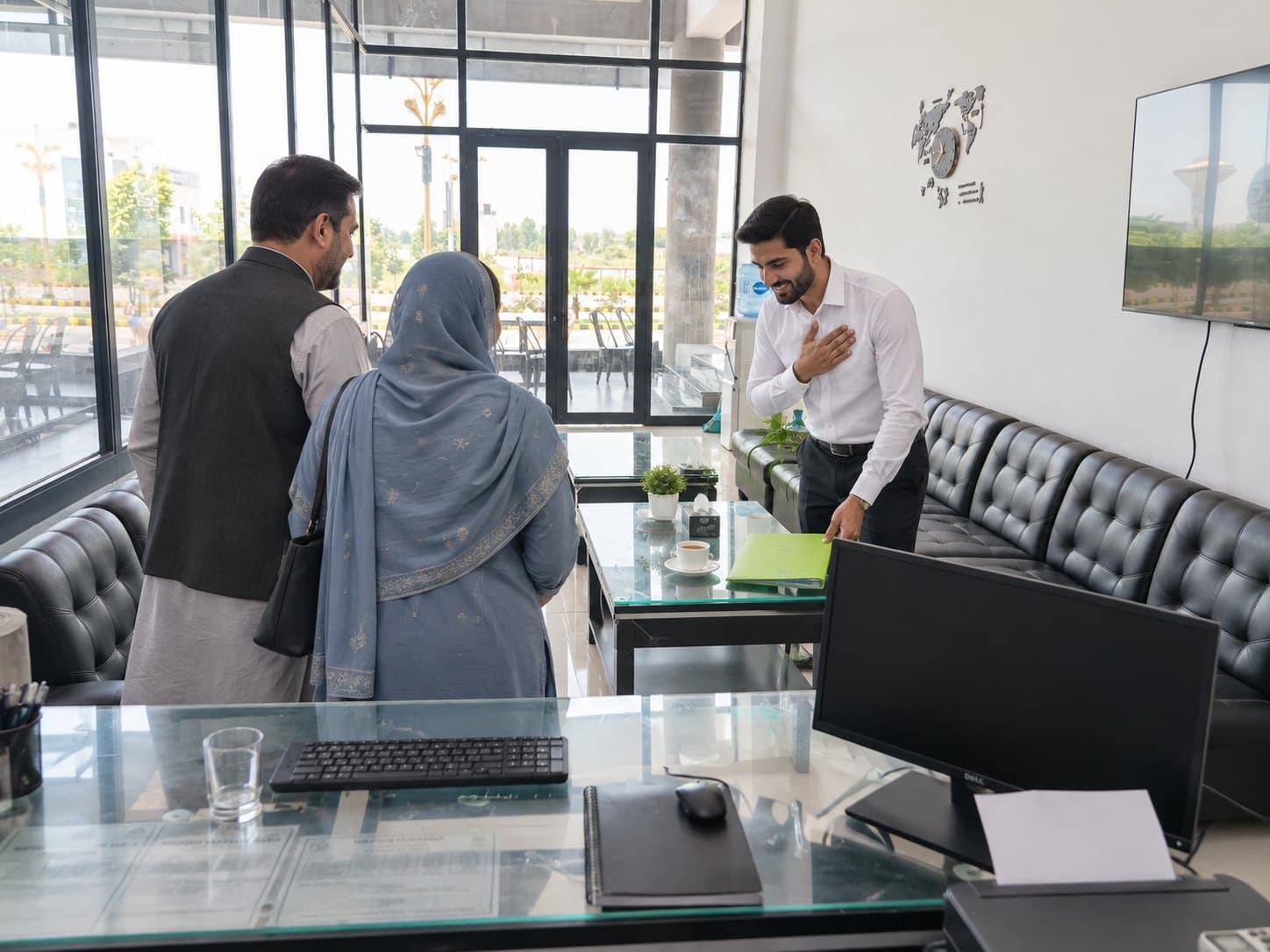 Reception at the Prime Builders office